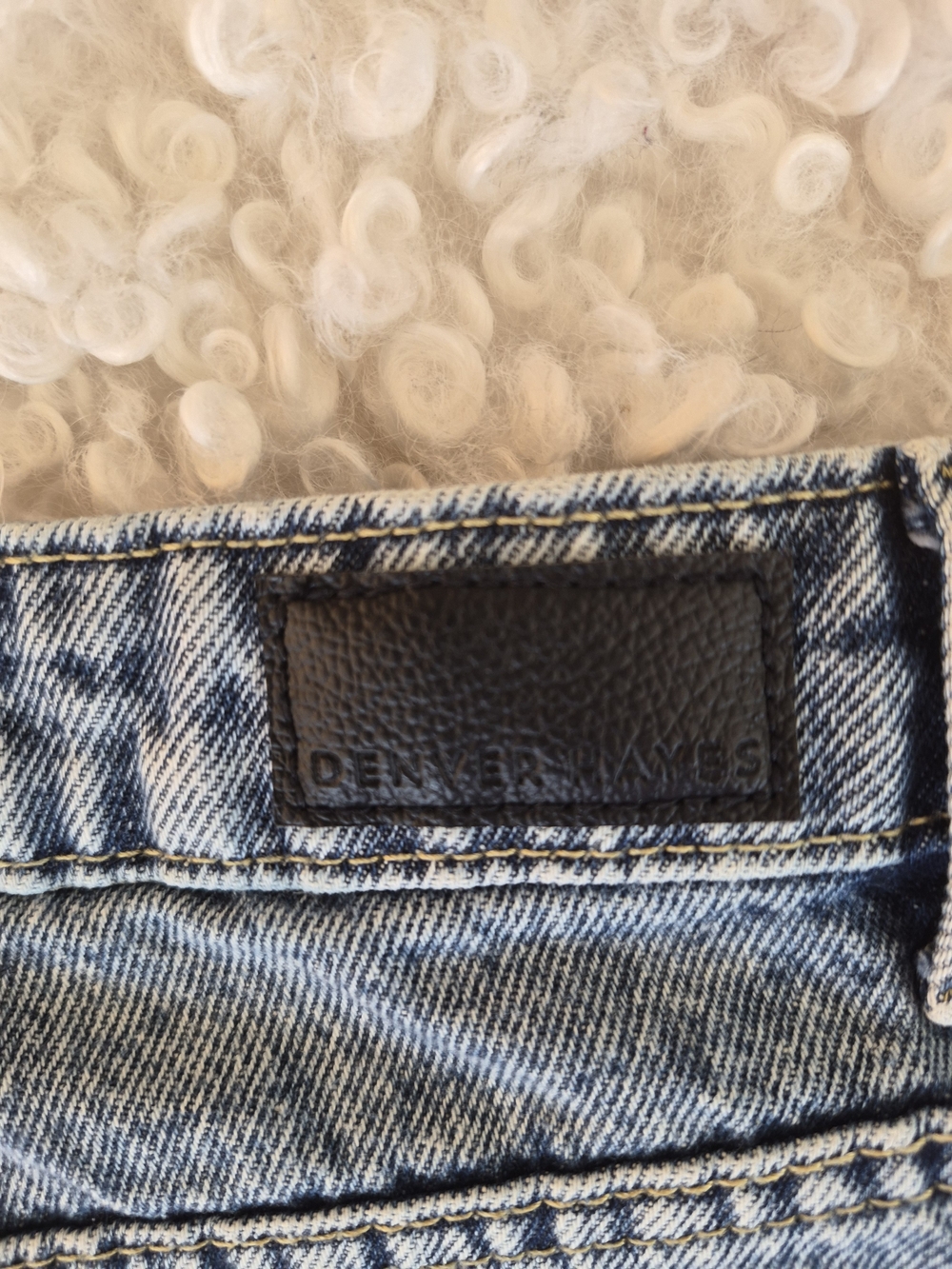 Denver Hayes High Rise Straight Crop Denim Jeans Blue 6 Classic Casual 80's Y2K - Picture 8 of 11
